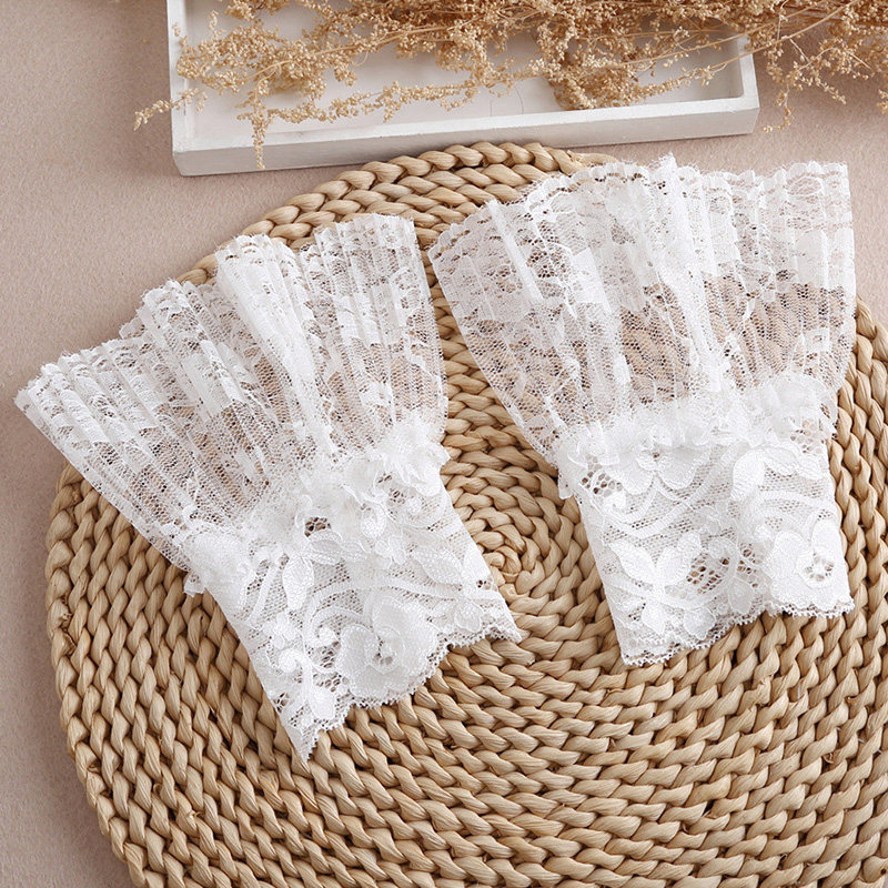 假袖口袖子花边装饰袖套毛衣lo裙袖口百搭韩版可爱喇叭状装饰袖套