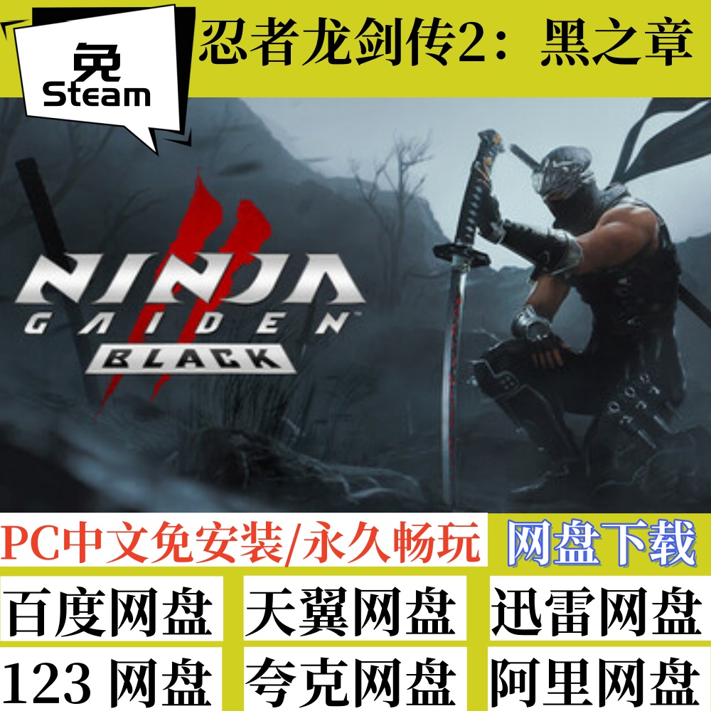 免steam版忍者龙剑传2黑之章 NINJA GAIDEN 2 Black中文电脑游戏