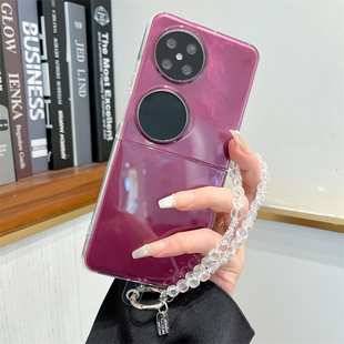 适用华为pocket2手机壳新款pockets折叠屏软胶防摔全包外壳p50pockets专用保护套简约锡纸纹纯色创意手提超薄