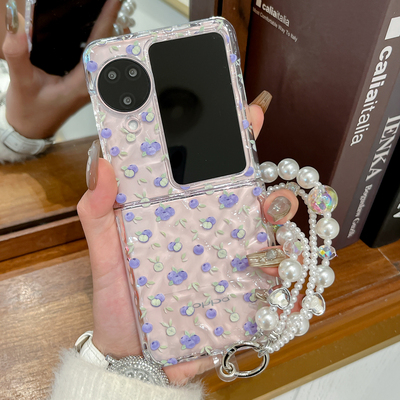 折叠屏水波纹透明简约硬壳保护套