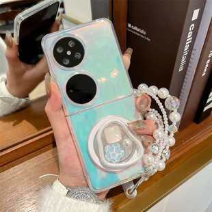 适用华为pocket2手机壳新款pockets折叠屏软胶防摔全包外壳p50pockets专用保护套简约磁吸支架创意男女超薄壳