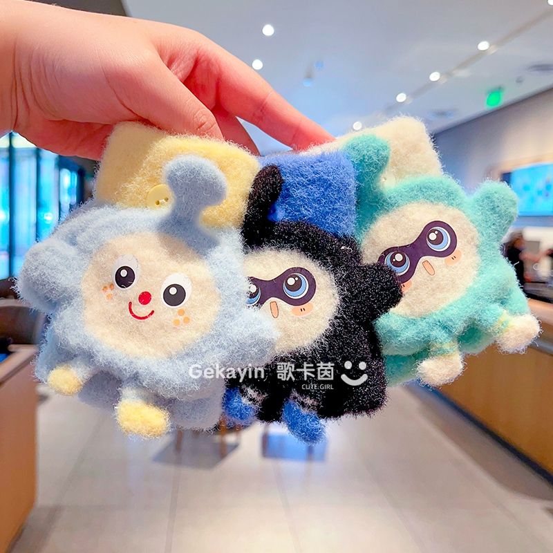 可爱蛋仔儿童翻盖半指手套