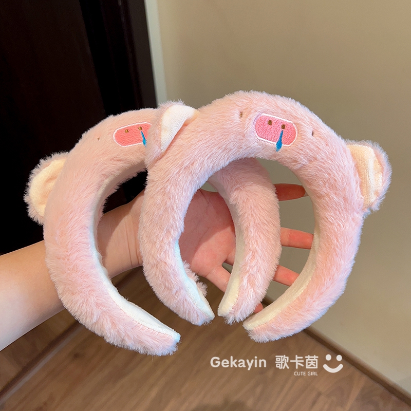 儿童可爱猪猪毛绒搞怪发箍