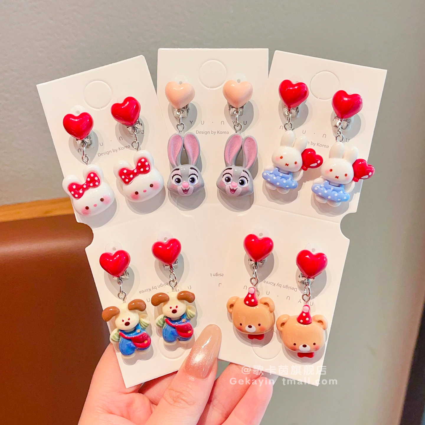 儿童可爱耳环女童无耳洞2025新款小女孩无痛免打孔夹耳式耳夹宝宝