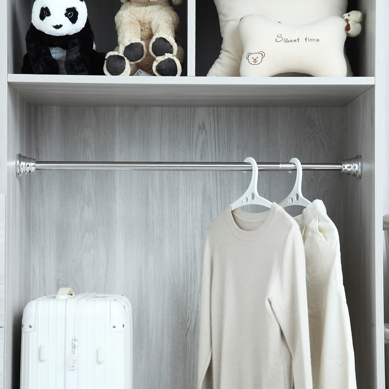 挂衣杆衣柜衣杆伸缩杆免打孔衣橱单杆衣服杆柜子横杆衣架杆晾衣杆