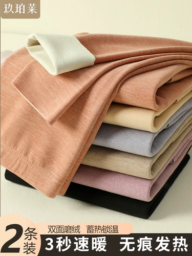 Термобелье, удерживающие тепло штаны, зимние флисовые тонкие леггинсы, увеличенная толщина, большой размер