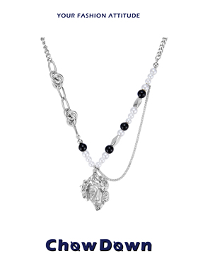 CHOWDOWN原创守夜人系列高级设计感拼接小众金属质感项链新款别致
