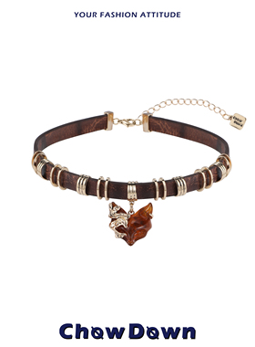 CHOWDOWN半面狐系列choker颈链