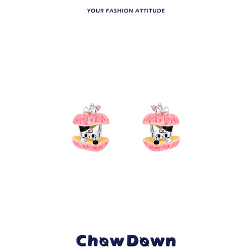 CHOWDOWN原创3D打印红苹果耳钉
