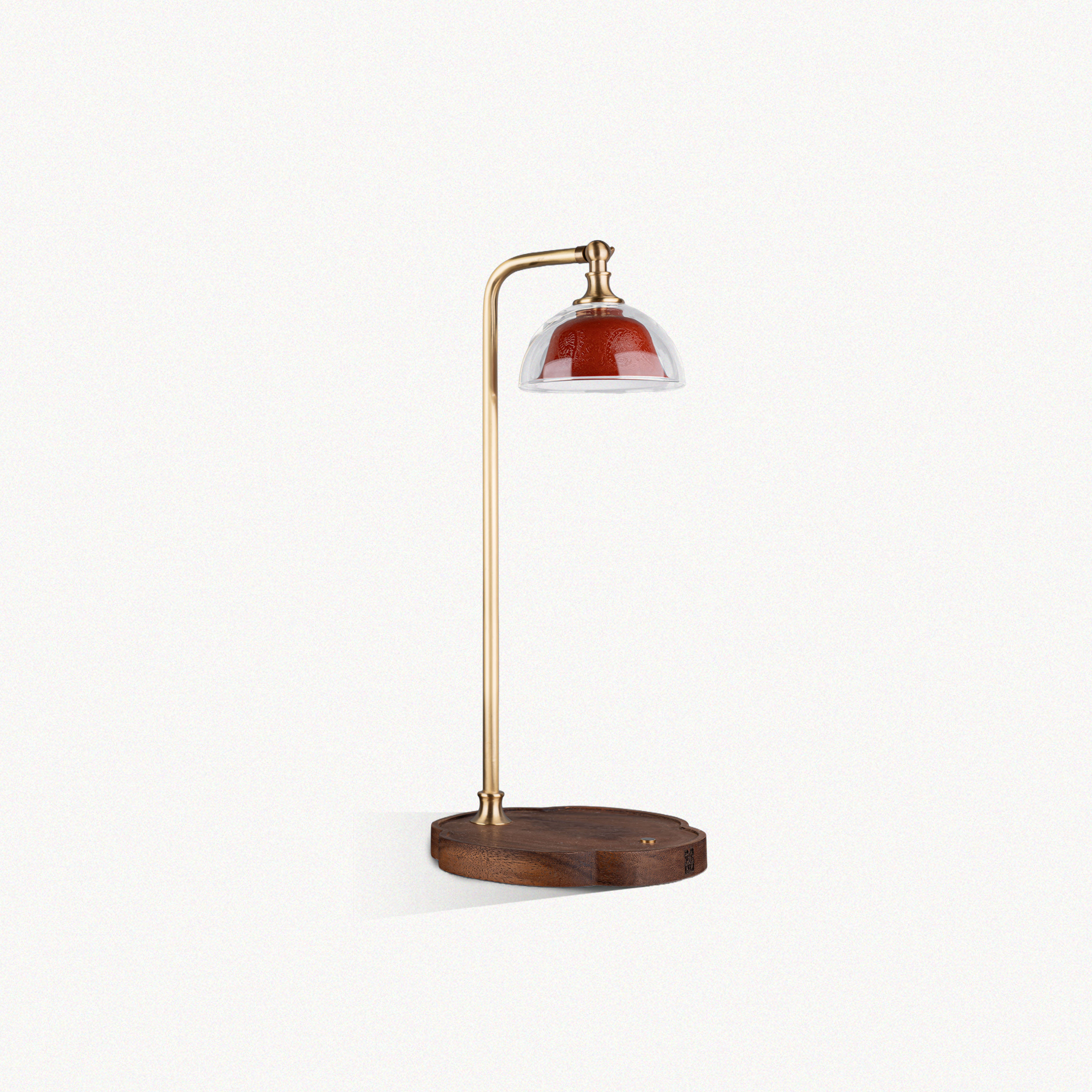 中式轻奢全铜扒花陶瓷台灯卧室客厅家用简约现代装饰床头灯腰果花