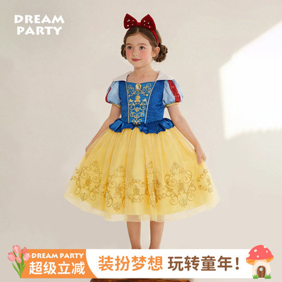 女童公主裙白雪公主经典礼服裙