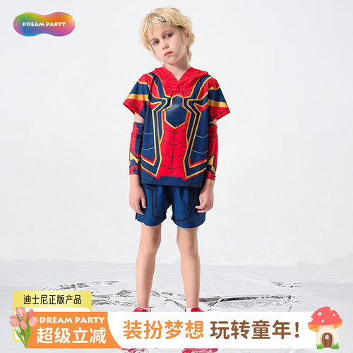 夏季套装蜘蛛侠衣服儿童漫威正版