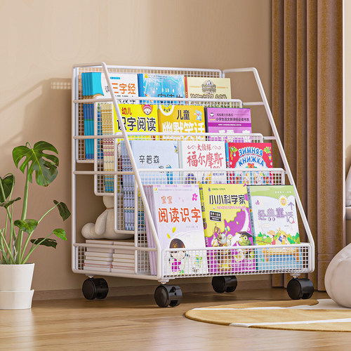 儿童学生绘本桌下一体发货置物架