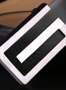 2024新款真皮男腰带男士商务G扣简约皮带年轻人牛皮韩版裤带潮