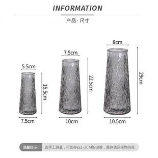 饰摆设 网红花瓶摆件北欧ins风玻璃透明水培鲜花插花瓶客厅餐桌装