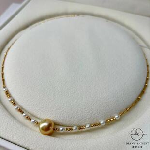 18K金南洋金珠海水珍珠项链