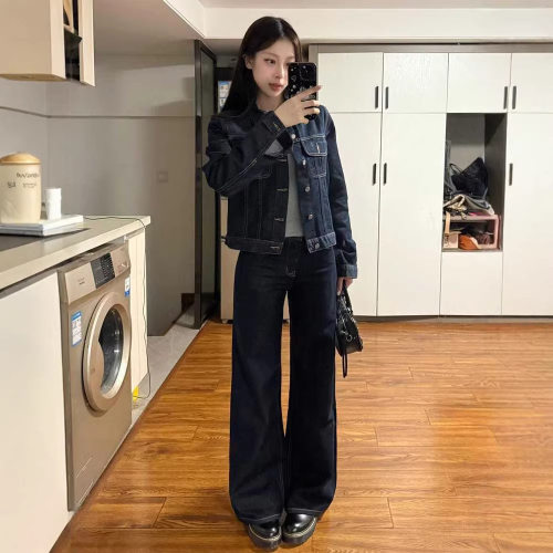 美式复古原色牛仔外套女