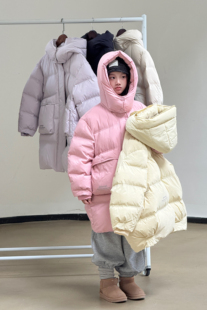 2025冬季新款儿童羽绒服中长款加厚保暖白鸭绒男女童外套