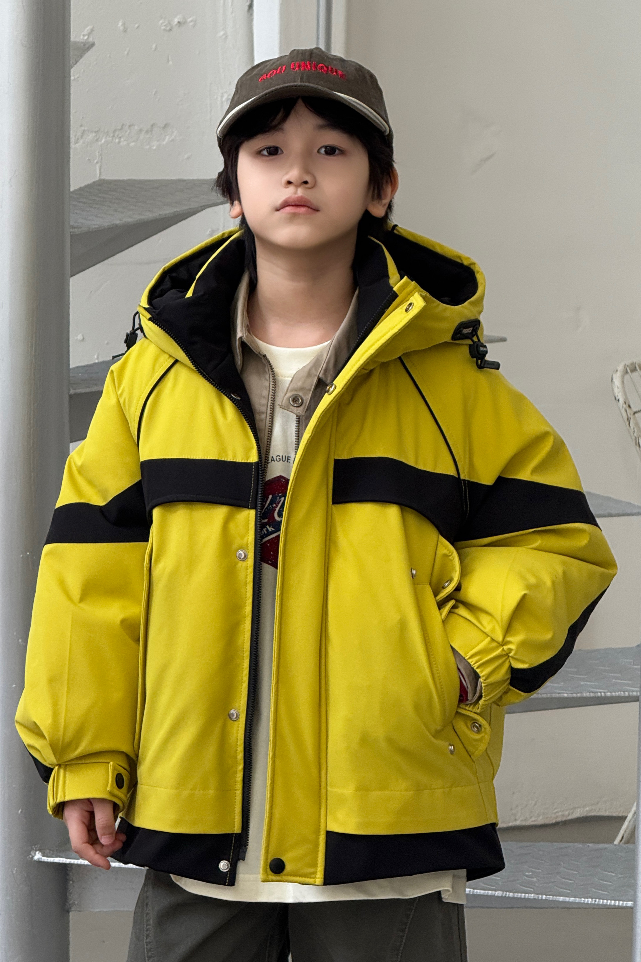 儿童羽绒服男童中长款2025冬装加厚派克服工装中大童冲锋衣外套潮