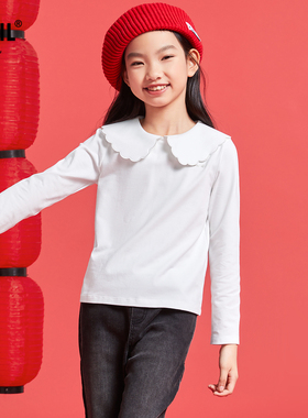 【商场同款拜年服】安奈儿童装女童翻领POLO衫2025春新款AG511564