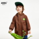 男童风衣2024新款 安奈儿童装 秋保暖加绒三防XB435559 商场同款