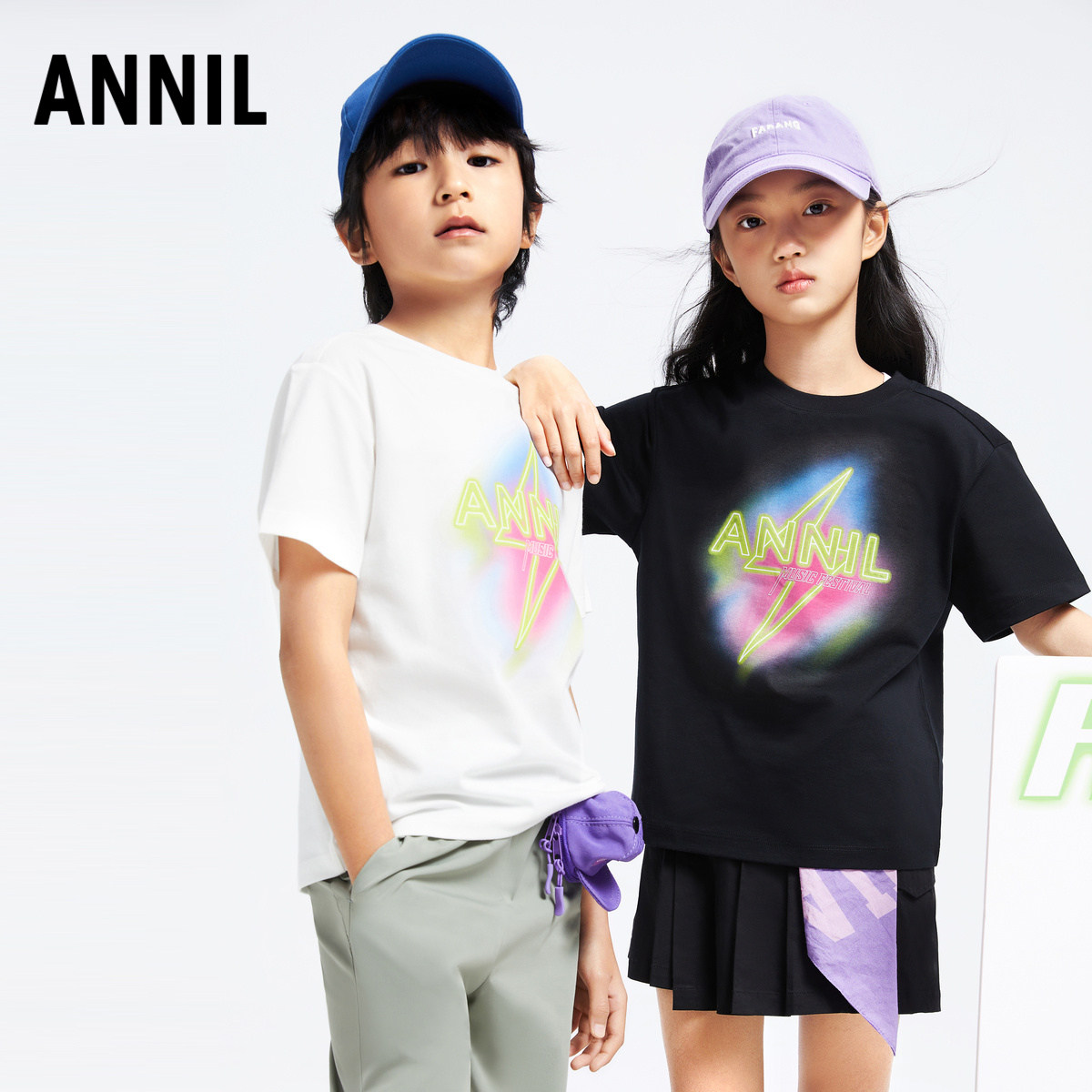 【记忆棉凉感T】安奈儿童装男女童圆领短袖T恤2024夏新款速干透气,童装/婴儿装/亲子装,T恤,淘宝优惠券,粉丝福利购,淘宝优惠卷