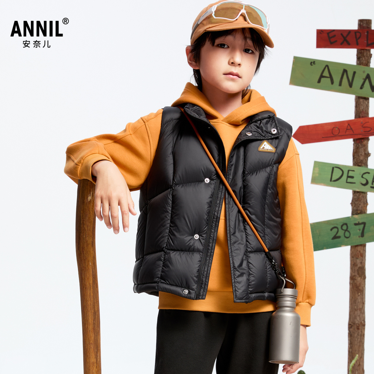 安奈儿童装男童羽绒马甲