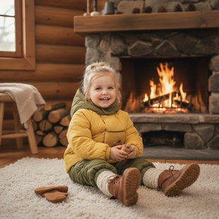 儿童棉服2026新款冬装洋气宝宝南瓜外套男童女童加厚连帽羽绒棉衣