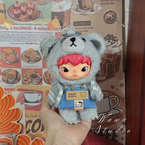 仅娃衣)小野公路日志可爱娃搪毛绒公仔棕系换装娃衣可爱英伦着替