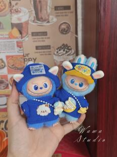 4.0迷你拉布布娃衣labubu四代心底密码mini娃衣套装搪胶玩偶衣服