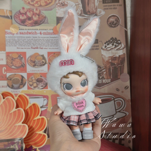 仅娃衣babymolly积极入冬可爱搪胶毛绒衣服套装格子ob11裙子茉莉