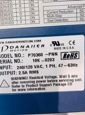 DANAHER 太平洋/丹纳赫 驱动器 P70360 -PNN