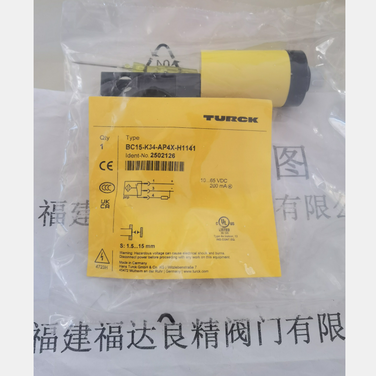 德国图尔克TURCK 电容式传感器BC15-K34-AP4X-H1141