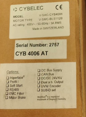 CYBELEC斯伯克伺服驱动器V-SAC-CYB4006