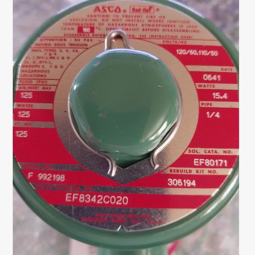 ASCO电磁阀EF8342C020停产升级到EF8342G020