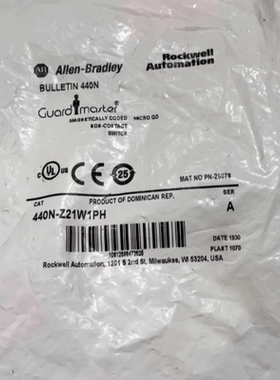 Guardmaster非接触式开关440N-Z21W1PH