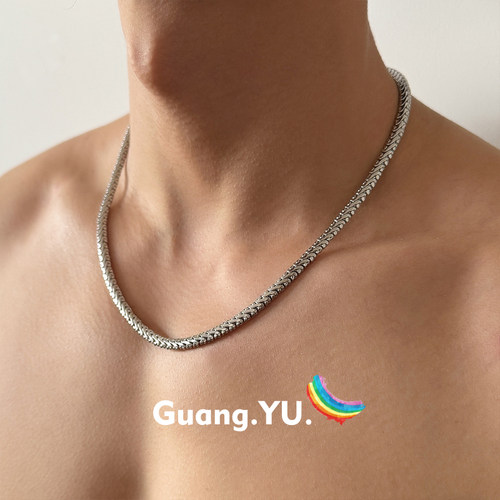 GuangYu简约嘻哈加密粗款项链男
