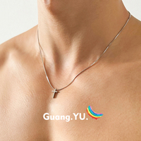 GuangYu簡約迷你十字架項鏈百搭