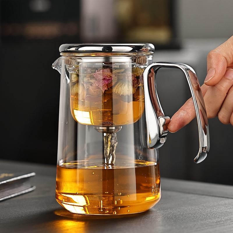 玻璃泡茶壶磁吸式飘逸杯茶水分离办公泡茶神器功夫茶具懒人泡茶壶