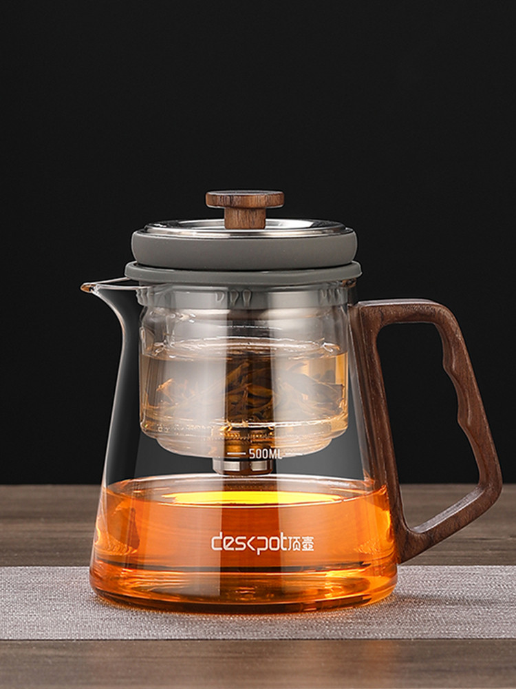 耐热玻璃优雅杯茶壶，全玻璃衬垫茶水分离过滤器懒茶具家用茶壶,餐饮具,飘逸杯,淘宝优惠券,粉丝福利购,淘宝优惠卷