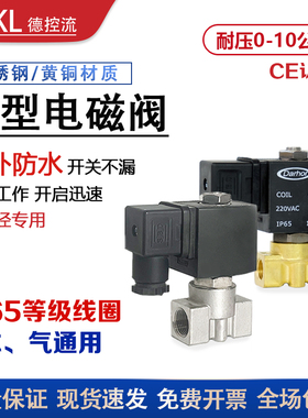 微型电磁阀1/4寸1分2分电磁阀3mm通径darhor原装水气油微型阀门