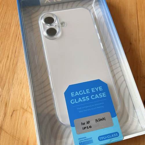 苹果16系列鹰眼玻璃壳16磨砂半透明全包手机壳iphone16系列防摔保护套16钢化玻璃外壳