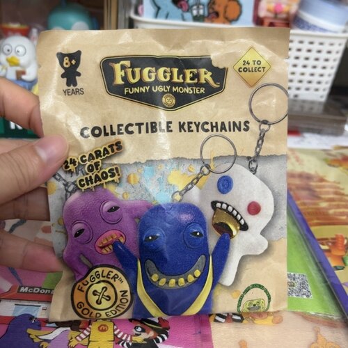 全新FUGGLER萌牙怪兽丑萌牙齿玩偶搞怪公仔潮玩盲袋挂件钥匙扣