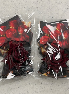 全新沪上阿姨暗夜玫瑰周边植绒玫瑰花蕾丝手带腕带花束装饰头花