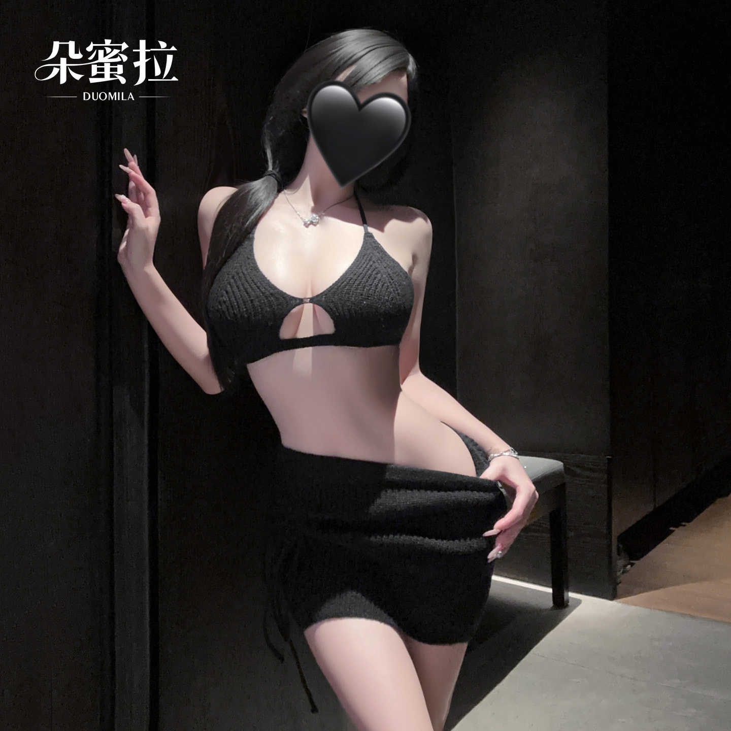 姬GILL毛衣女大胸装漏胸性感激情薄针织衫睡裙诱惑毛衣性格夜店女