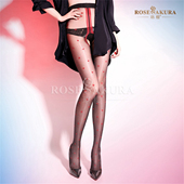 姬GILL珞樱极光系列爱心油亮连裤 袜心形点点性感纯欲黑丝袜丝滑女