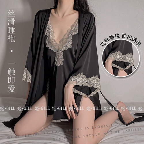 姬gill巨显白法式睡衣吊带睡裙