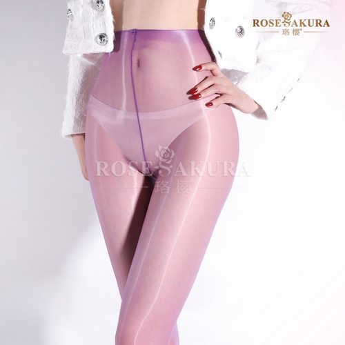 珞樱640针8492一线档高密极光黑丝油亮丝袜超薄柔滑油光透明连裤