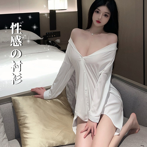 夏装法式性感微透单排扣宽松衬衣