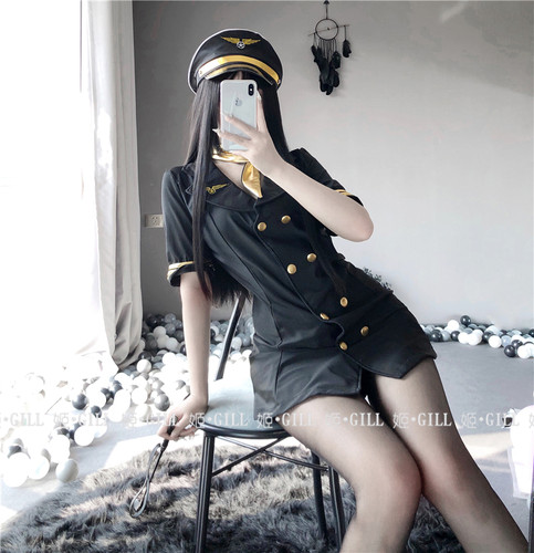 gill空姐丝滑连体cos免脱制服